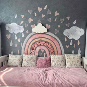 Rainbow Wall decals, boho rainbow wall stickers