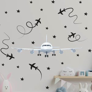Bordüren Flugzeug Wandtattoos: Kinderzimmer Dekoration, Kinderzimmer Dekoration, Kinderzimmer Dekoration