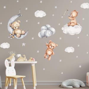 Bear Wall Decals: Nursery Decor, Removable Stickers