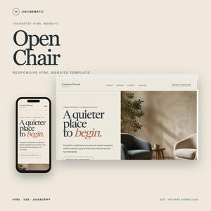 Webbmall för terapeut med visuell redigerare, HTML-praktikwebbplats