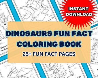 Desenhos de dinossauros para colorir para imprimir | Livro de atividades com curiosidades (download em PDF)