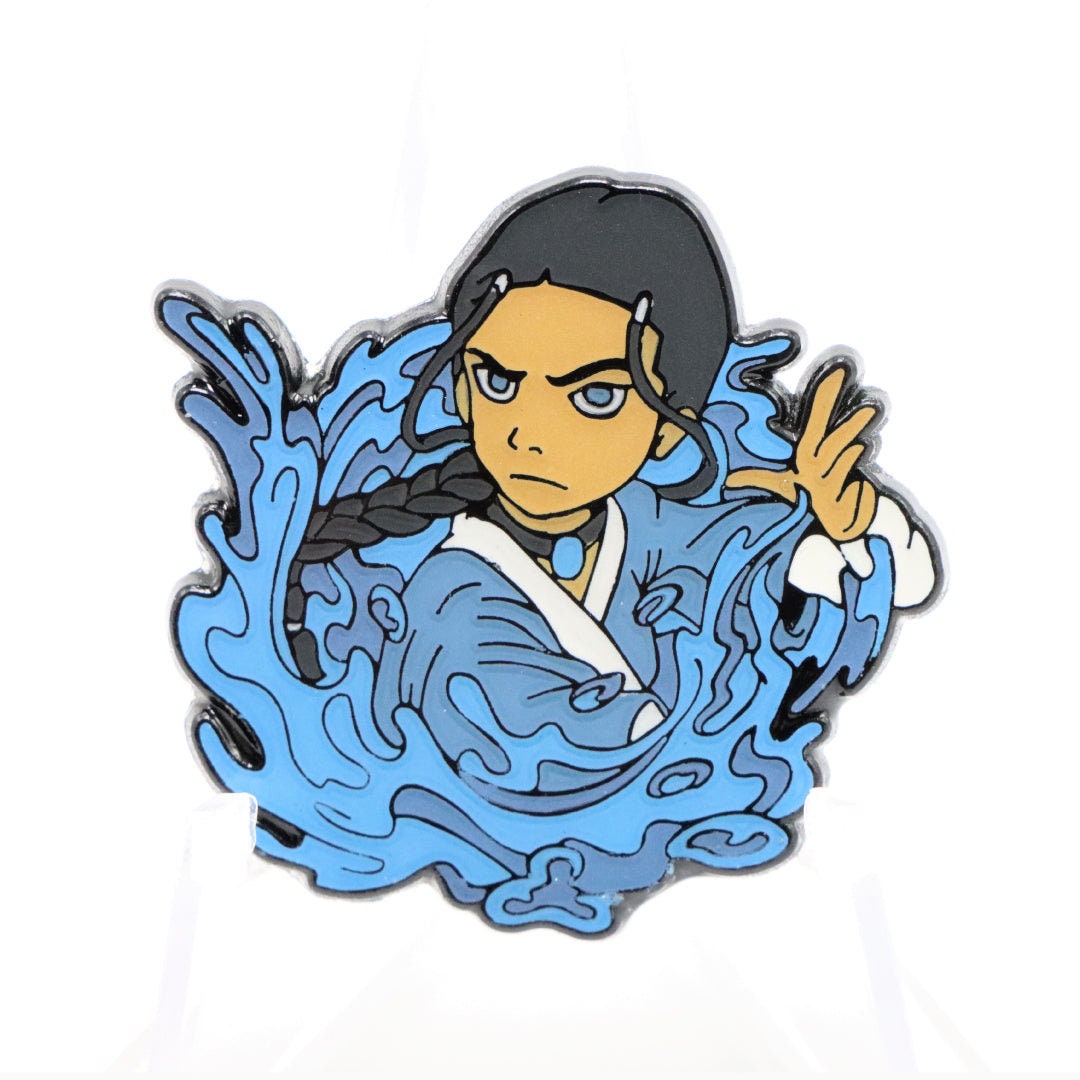 Cartoon Water Bender Girl Lapel Pin Etsy