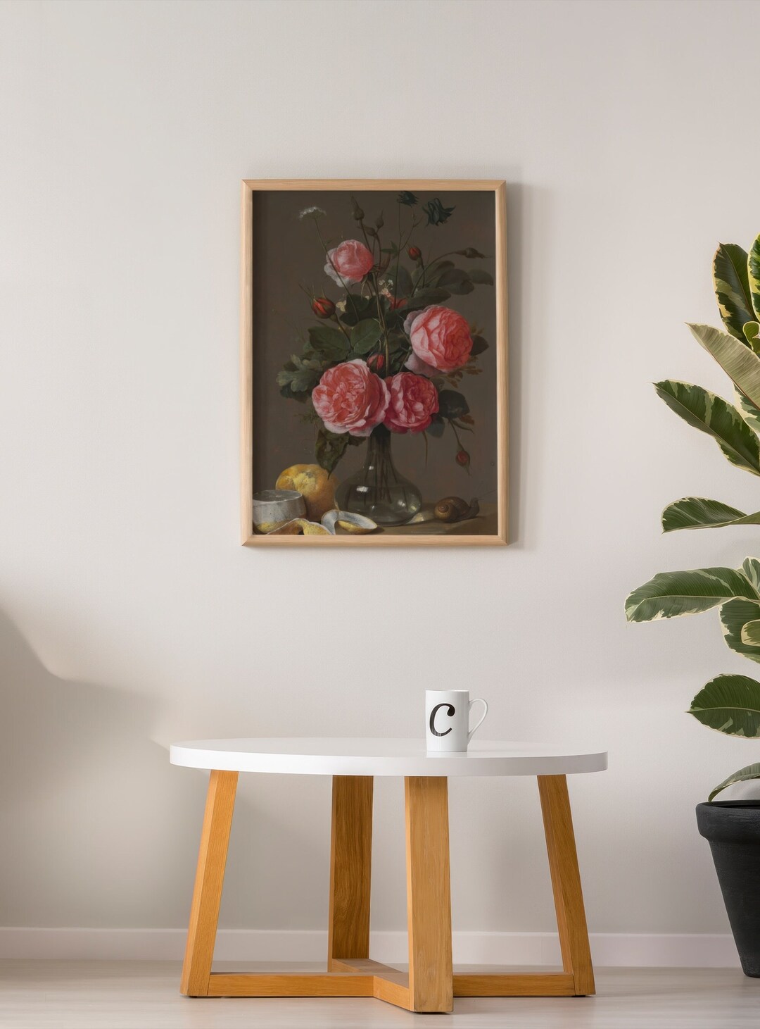 Pink Roses Still Life Painting, Floral Oil Painting, Floral Wall Art ...