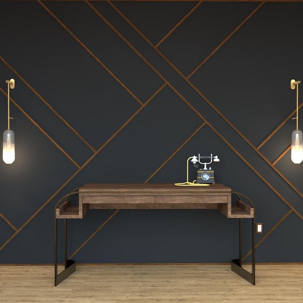 DIY Accent Feature Wall Design and Installation Build Guide | Build Plans | 12 SIZES 4ft-15ft | Printable Downloadable Guide | Criss Cross