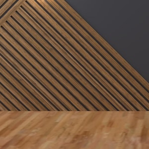 Accent Wall Moulding Angled Corner Design and Installation Build Plan | RH+LH | Decorative Wall Design Layout Wood Wall Art | PDF Download