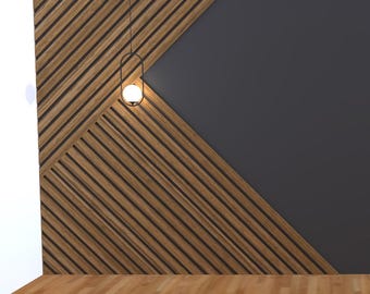Moulure murale d'accent pour la conception et l'installation du coin en angle Plan de construction | Droite+Gauche | Aménagement mural décoratif en bois | Téléchargement PDF