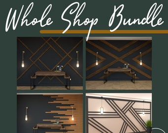 Whole Shop Bundle! Feature Wall Design and Installation Build Guides | Modern Accent Wall DIY Plans |  Instant Downloadable Printable PDFs