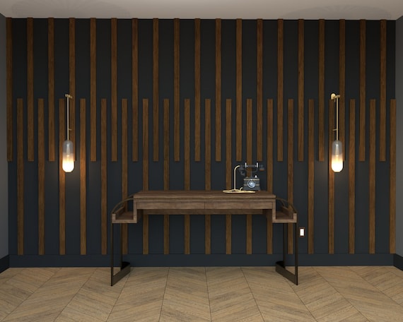 Accent Feature Wall Design and Installation Build Guide | Modern Slat Wall DIY Plans | 1FT-20FT | Bespoke Wall | Print + Downloadable Guide