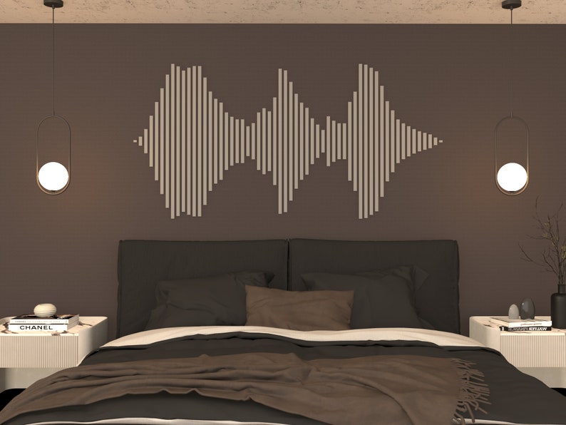Light Installation Soundwave DIY Sound Wave Wood Art Design and Installation Build Plan | Live Laugh ...