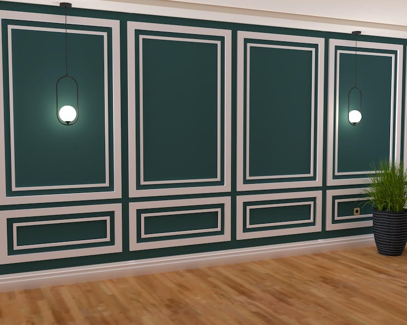 ULTIMATE DIY Guide to 2 Panel Wainscoting Wall Moulding Panel, Over 500 ...