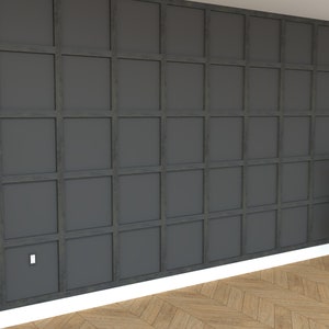 Accent Wall Moulding Design and Installation Build Guide | Board and Batten Wall Design Layout | 15 SIZES | Feature Wall Art | PDF Download