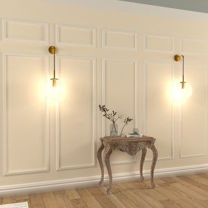 Statement Wall Moulding Design Build Guide | 2 Panel Accent Wall Layout | Feature Wood Wall Art Living Room Bedroom Office | PDF Download
