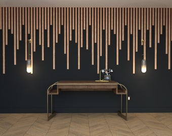 DIY Accent Feature Wall Design and Installation Build Guide | Modern Slat Wall Build Plans | 3 Sizes | Bespoke Wall | Printable PDF Download