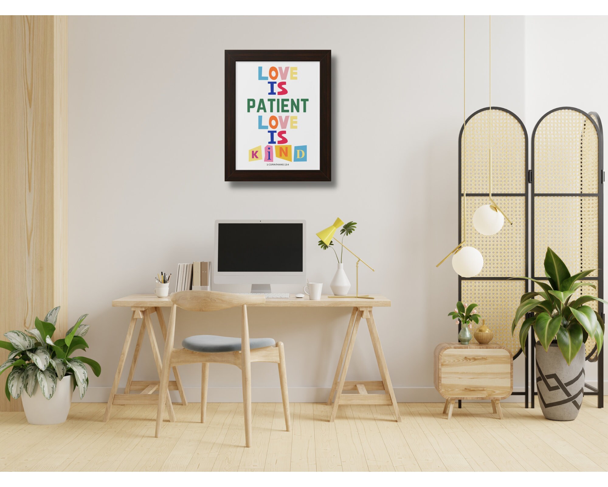 Love Wall Art, Love is Patient Frame Art, Love is Kind Frame Wall Art