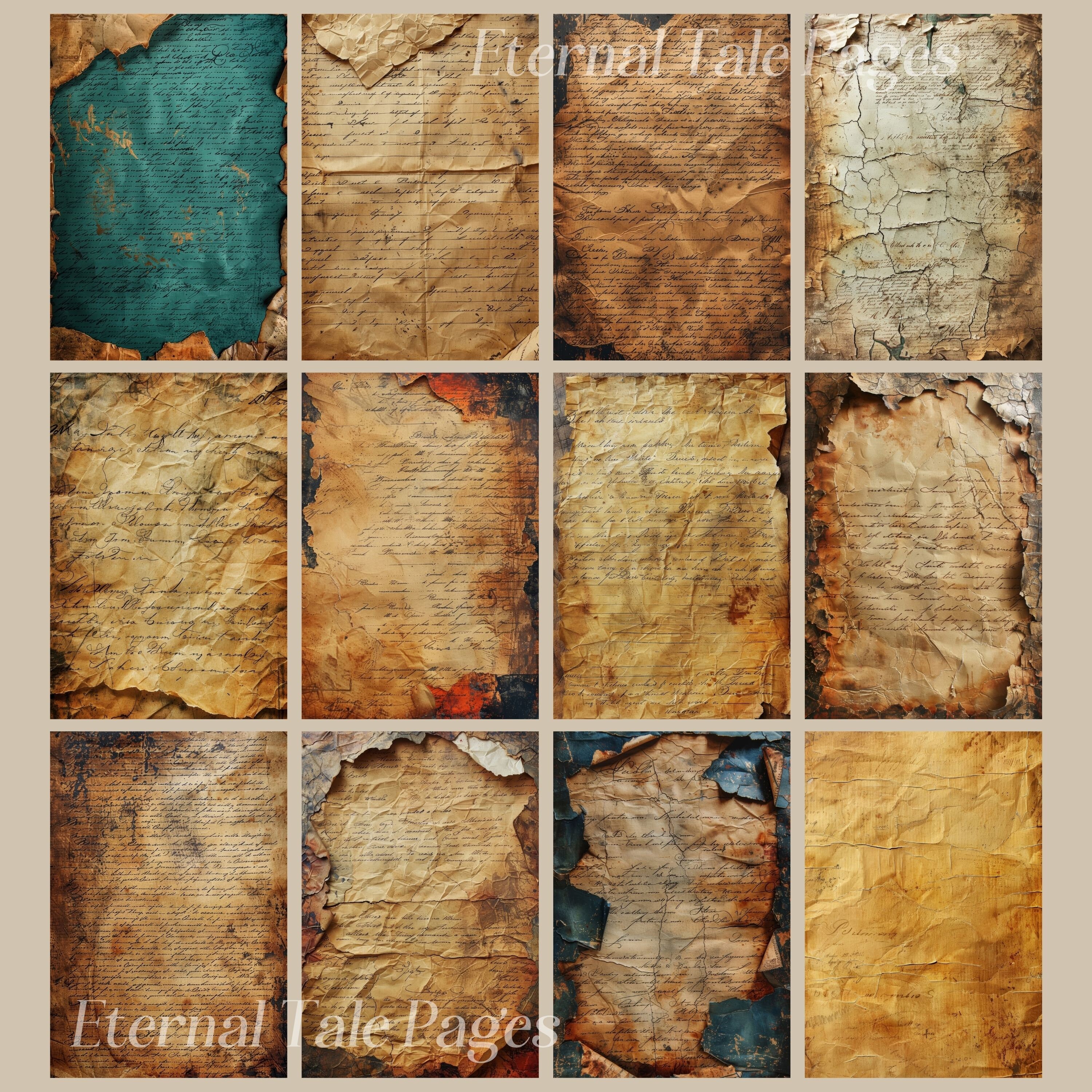 Stained Old Notes: 129 Printable Paper Textures (digital Download) - Etsy