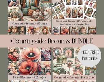 Cottagecore Junk Journal Kit: Vintage Floral Ephemera (Digital Download)