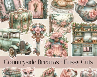 Sueños de Campo: Recortes Elegantes: Efímeras Shabby Chic (Descarga Digital)