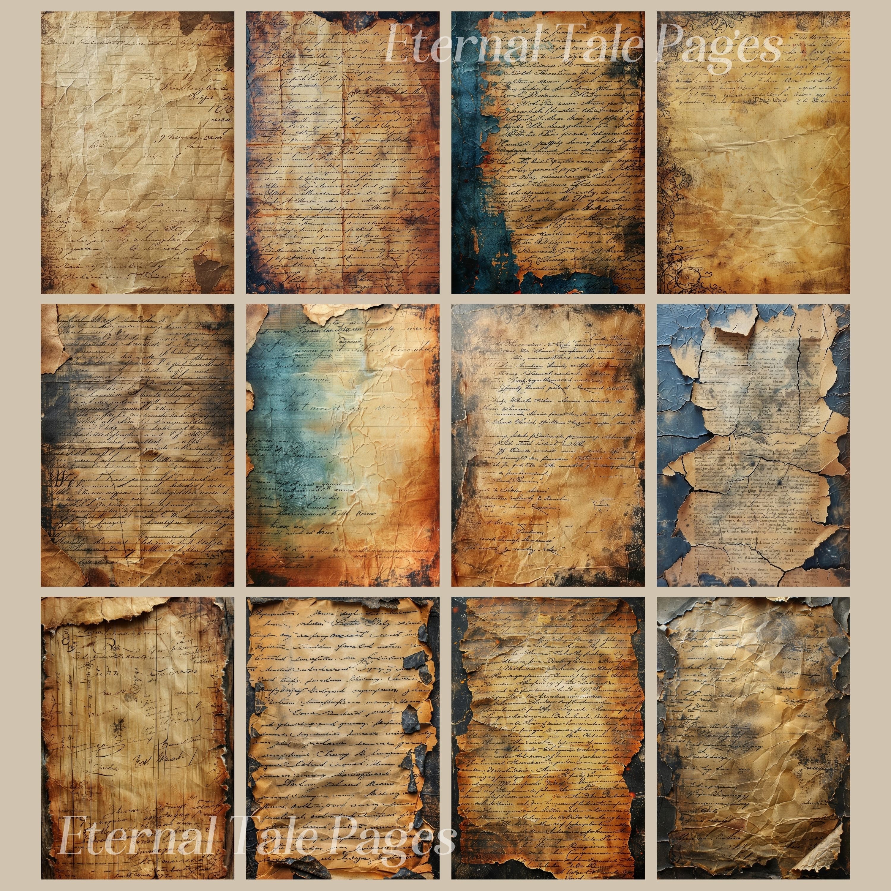 Stained Old Notes: 129 Printable Paper Textures (digital Download) - Etsy