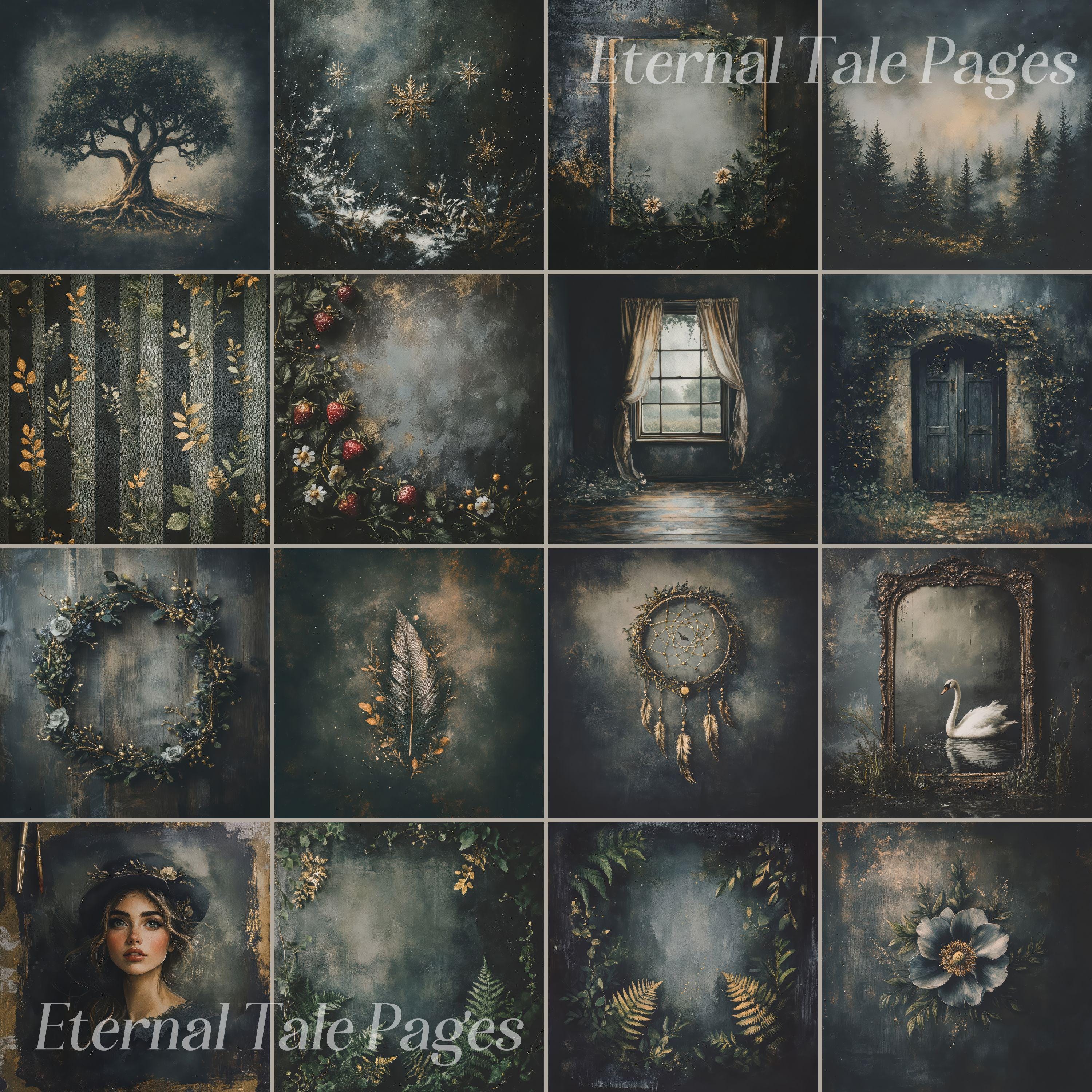 Dark Forest Junk Journal Pages: Woodland Scrapbook Paper (digital ...