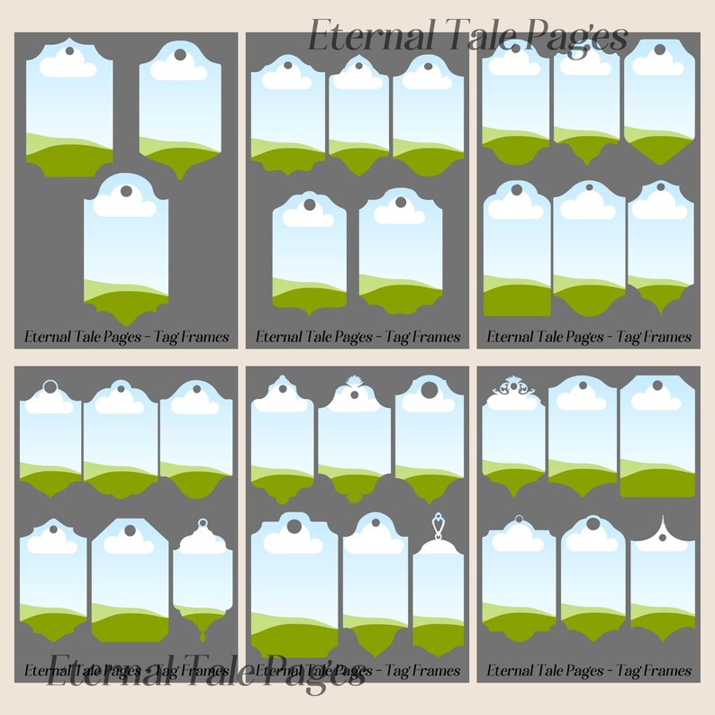 Canva Tag Frames With Paper Textures: Junk Journal Scrapbooking ...