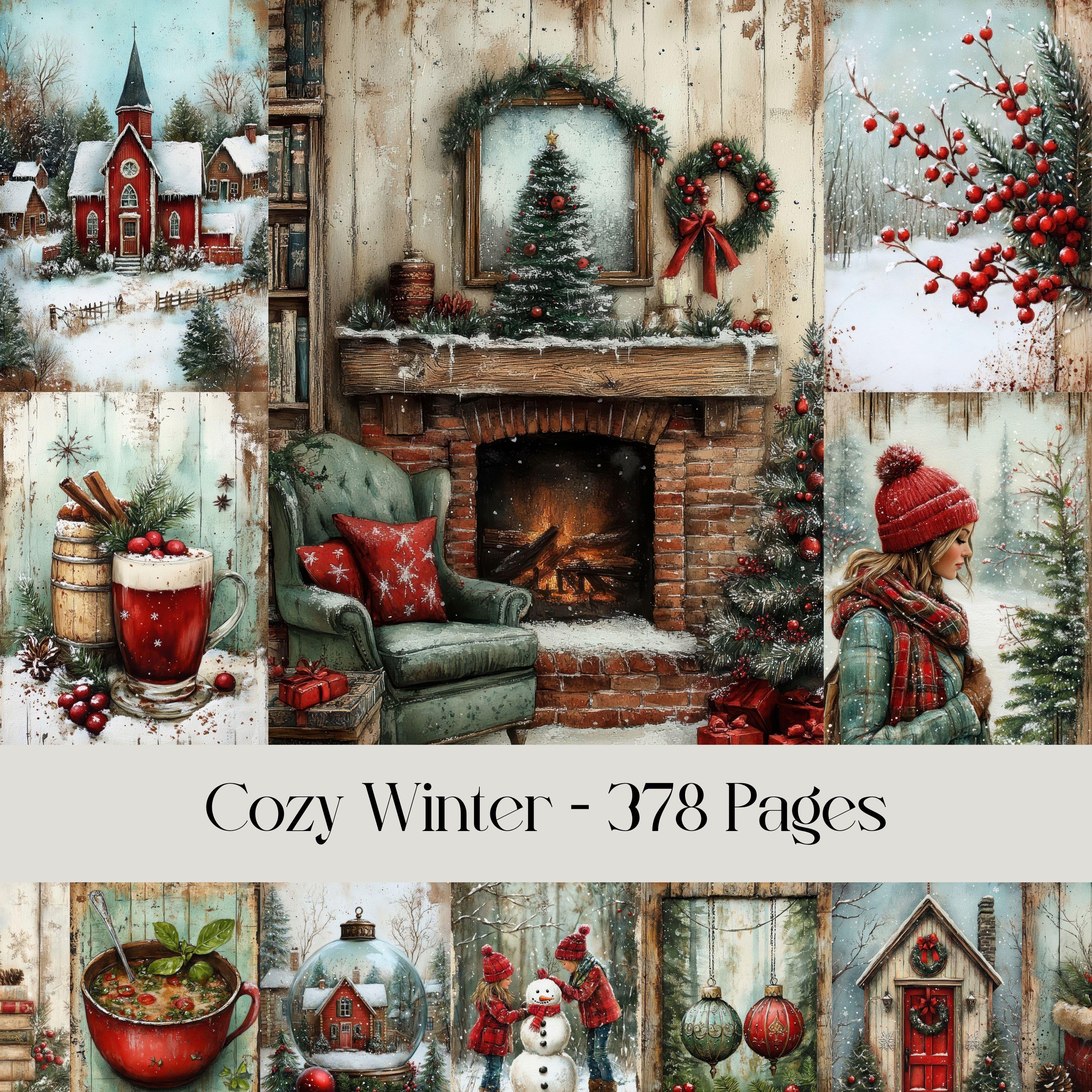 Cozy Winter Christmas Junk Journal Pages: Printable Paper (digital ...