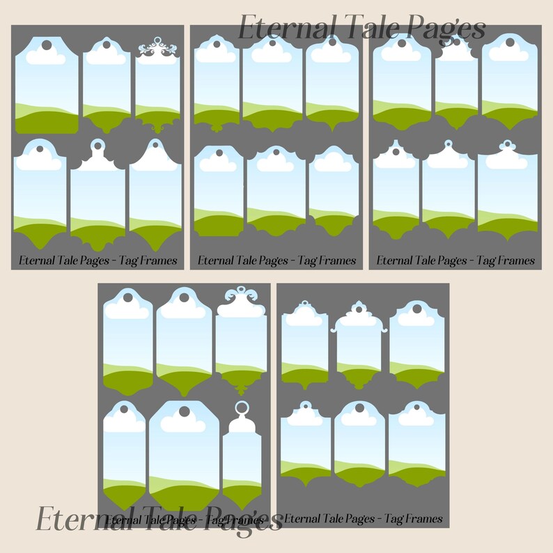 Canva Tag Frames With Paper Textures: Junk Journal Scrapbooking ...