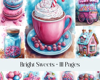 Papel digital Sweets: Diario basura, álbum de recortes (A4/Carta EE. UU.) (Descarga digital)