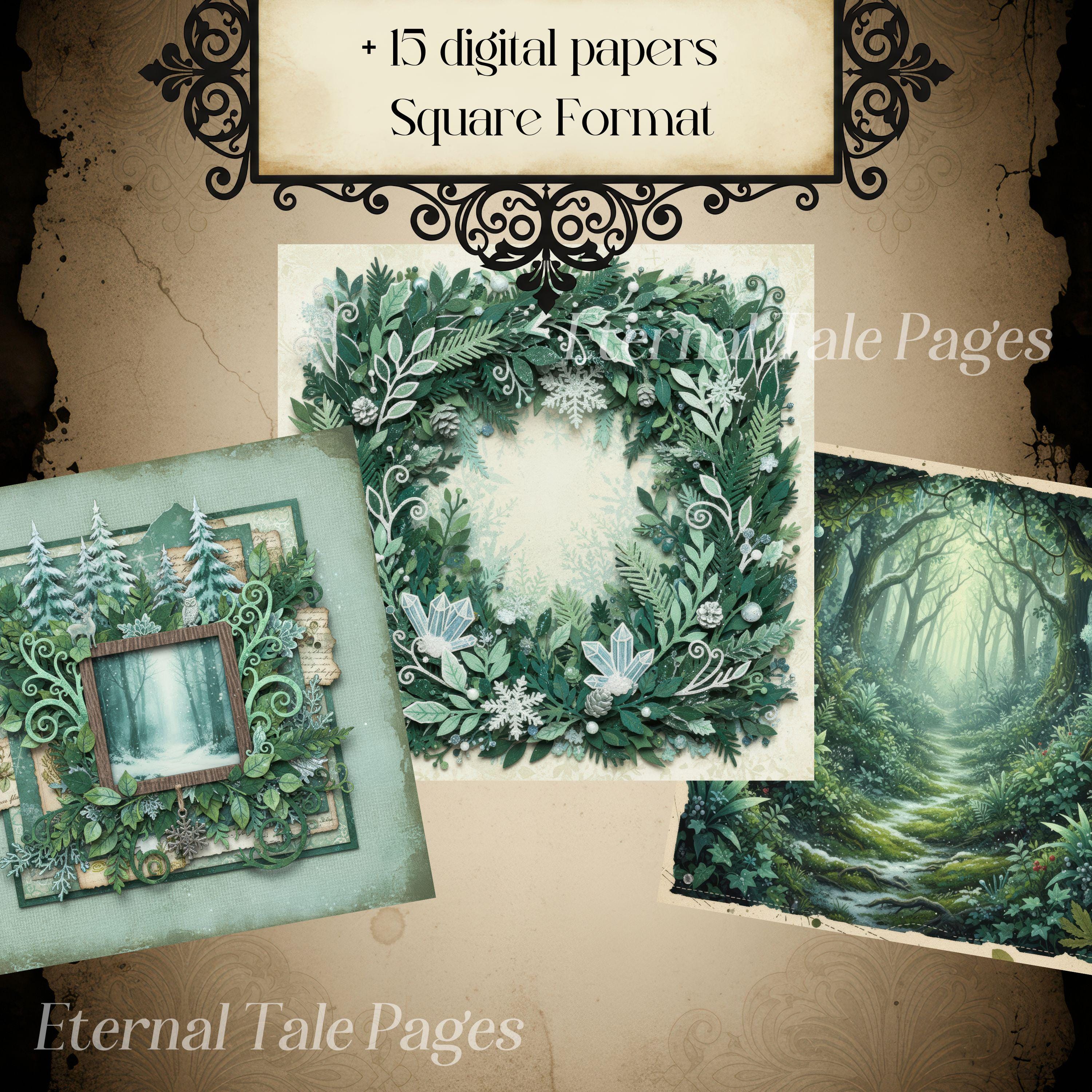 Enchanted Forest Digital Paper Pack: Fairy Garden Junk Journal (digital ...