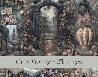 Páginas del diario basura de Gray Voyage: Efímeras antiguas (papel digital)