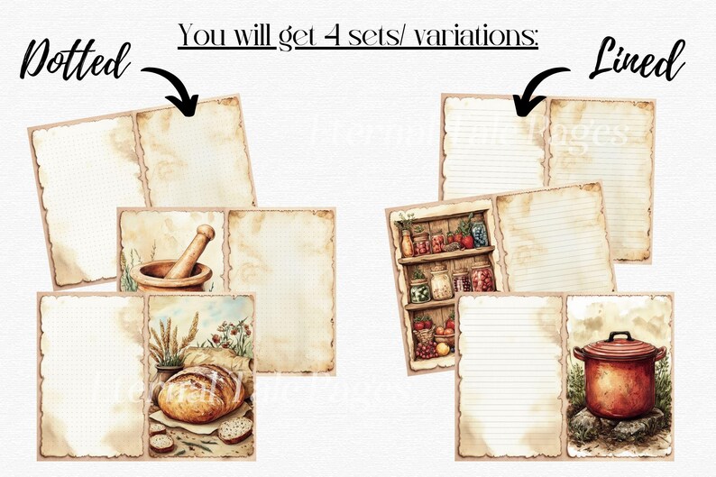 Helpful Kitchen Notes Kitchen Notes Journal Pages: Rustic Cooking Theme (digital Download) - Etsy