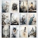 Black and White Shabby Chic Junk Journal Pages, Scrapbooking ...