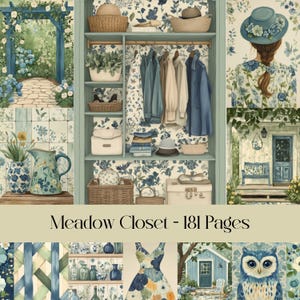 Meadow Closet, journal indésirable, mode, printemps, fleurs, botanique, papier de scrapbooking, images imprimables, été, floral, campagne