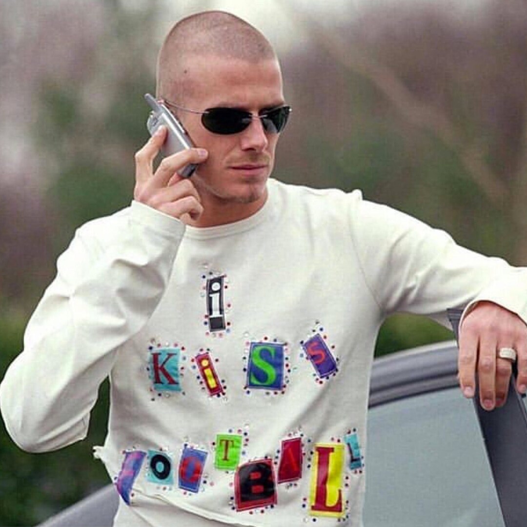 Vintage Football Sweatshirt Gift for Him David Beckham Shirt Etsy