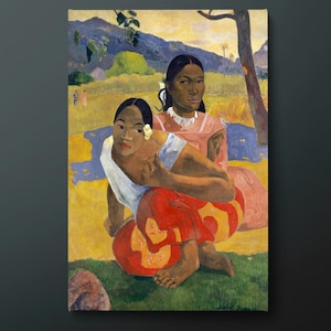 Gauguin’s When Will You Marry Canvas, Tahitian Wall Art, Exotic Cultural Masterpiece Print for Vintage Boho Room Decor, Ready to Hang