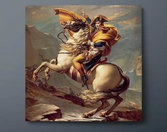 Napoleon Canvas Print: David's Alps Crossing, Classic Military Art