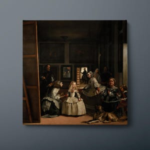Las Meninas Wall Art, Spanish Royal Family Scene by Velázquez, Baroque Canvas Print for Classic Art Interiors and Collectors, Ready to Hang