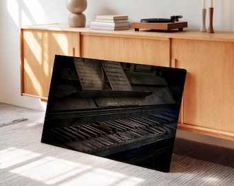 Doek vintage piano: kant-en-klare muziekmuurkunst