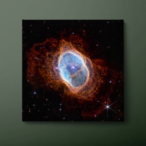 NASA JWST First deep Field Canvas Wall Art, Space Picture Canvas Print, Nasa Space Image Canvas Painting, Ready to Hang