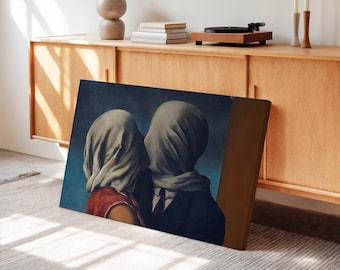 The Lovers II Canvas Print: Rene Magritte Famous Painting, Ready to Hang