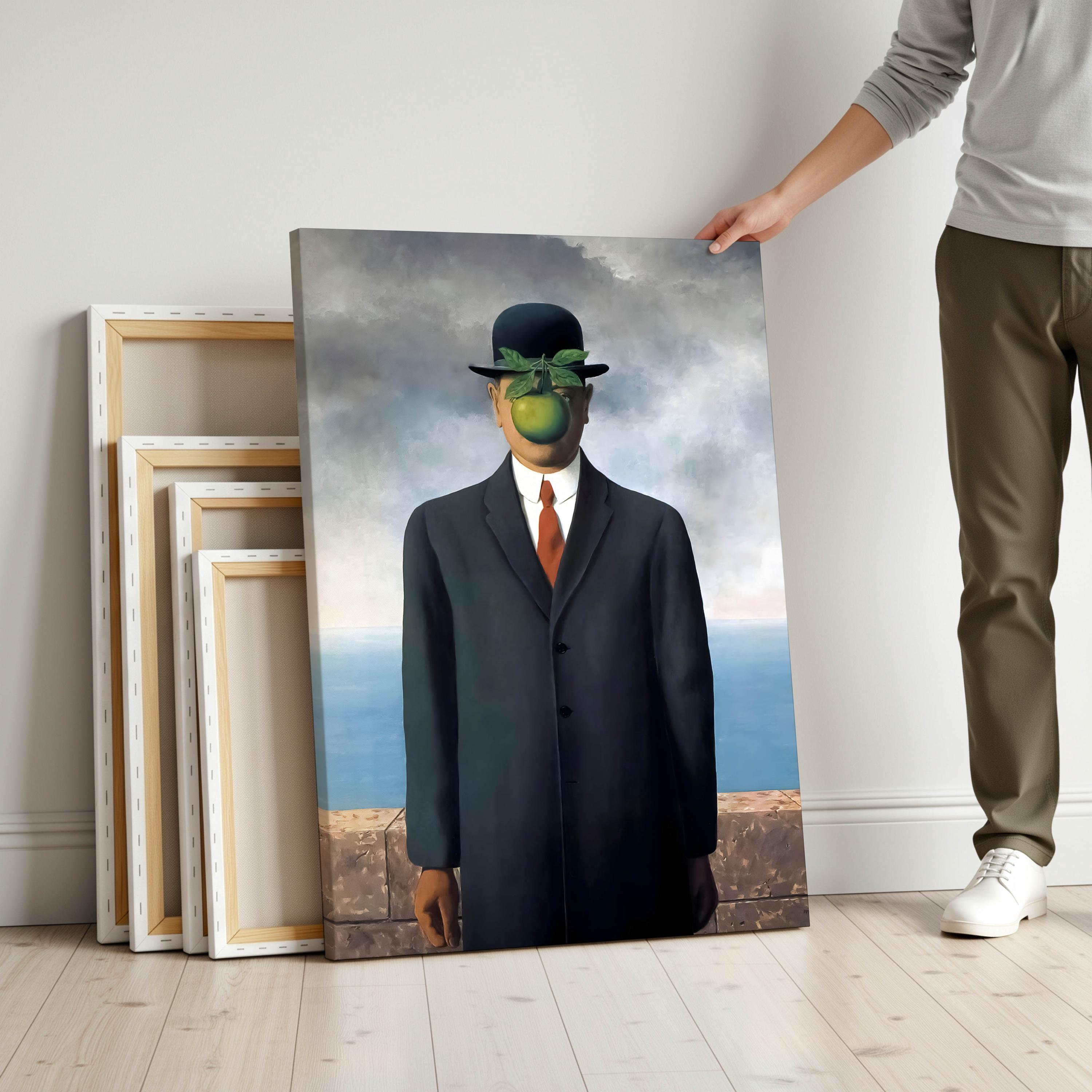 The Son of Man Canvas Print: René Magritte Famous Painting, Ready