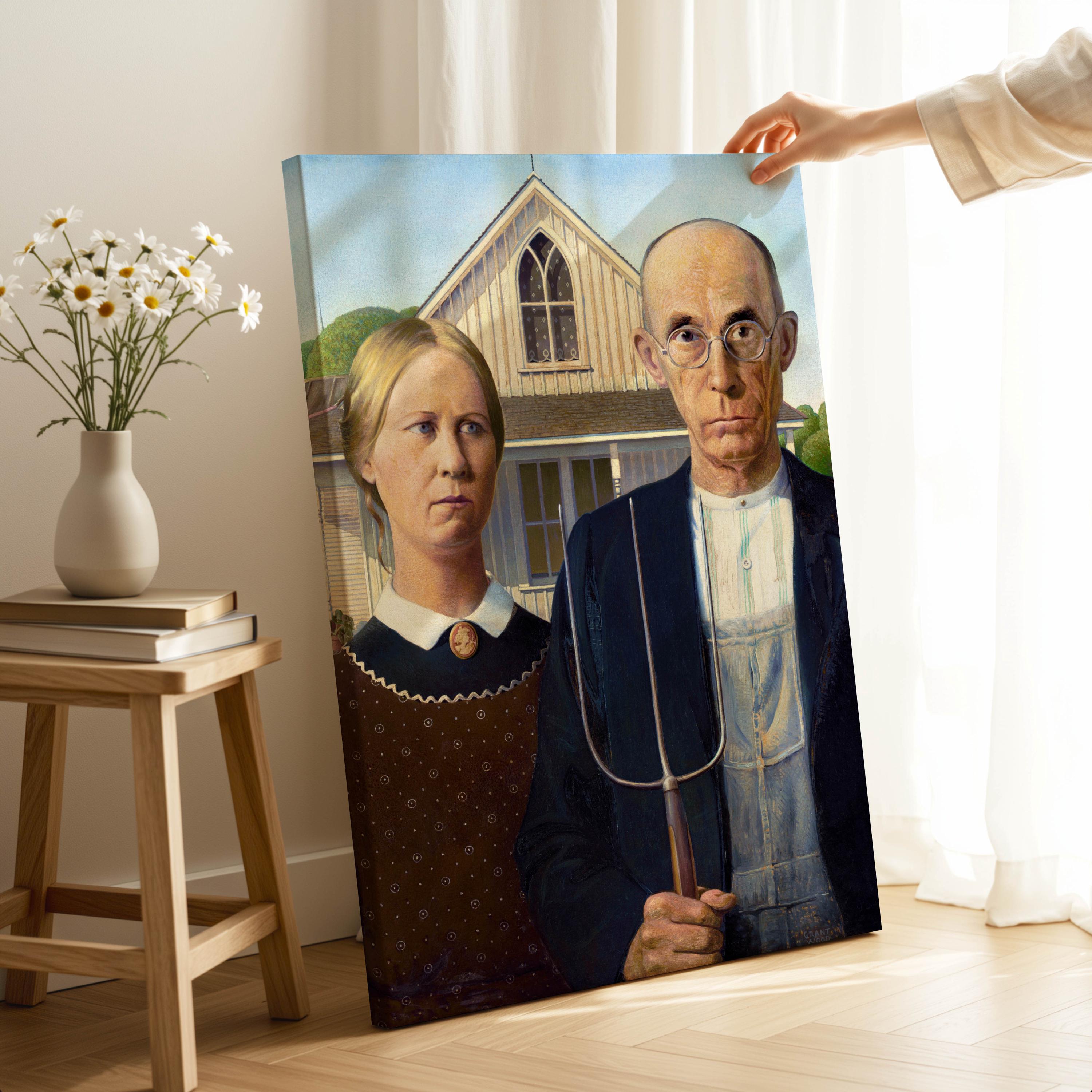 American Gothic Canvas Print: Grant Wood's Rural Americana