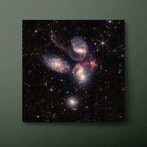 NASA JWST First Deep Field Canvas Wall Art, Nasa Space Canvas Print, Space Image Canvas Painting, Ready to Hang