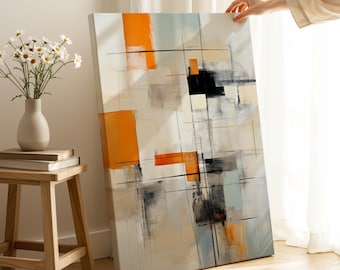 Geometrische Kunst: Moderner minimalistischer Druck, fertig zum Aufhängen