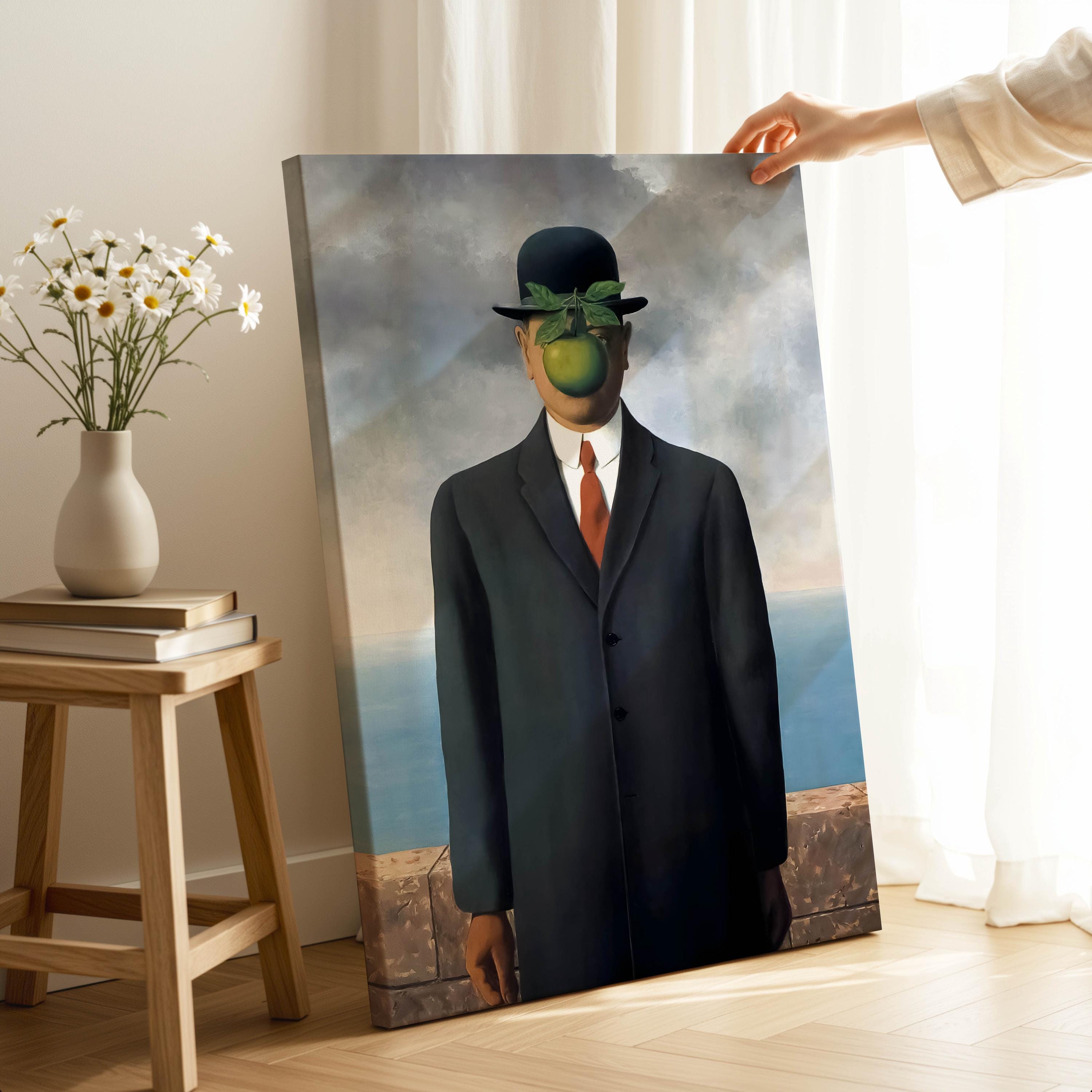 The Son of Man Canvas Print: René Magritte Famous Painting, Ready