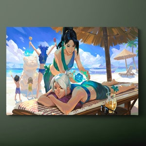 Lienzo decorativo con foto navideña de Valorant, impresión en lienzo de héroes de Valorant, pintura en lienzo de los juegos de Valorant, listo para colgar