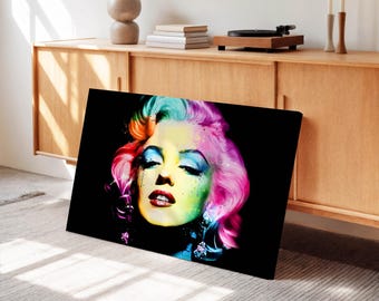 Marilyn Monroe Canvas Art: Colorful Pop Art Print, Ready to Hang