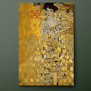 Adele Bloch Bauer Canvas Wall Art, Gustav Klimt Canvas Print, Famous Canvas Painting, Ready to Hang