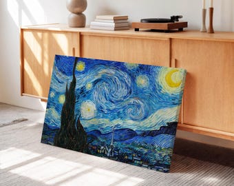Starry Night Canvas Print: Van Gogh Style Wall Art, Ready to Hang