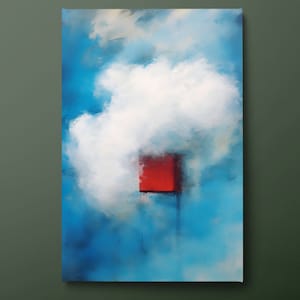 Blue Red Mark Rothko Canvas Wall Art, Colorful Abstract Canvas Print, Modern Reproduction Canvas Painting, Ready to Hang