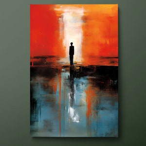 Blue Orange Red Mark Rothko Canvas Wall Art, Colorful Abstract Canvas Print, Modern Reproduction Canvas Painting, Ready to Hang